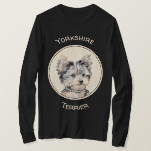 Camiseta Yorkshire Terrier Puppy Pintura Original