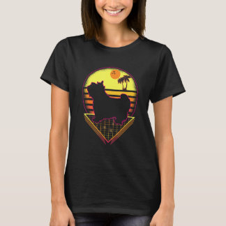 Camiseta Yorkshire Terrier Retro Sunset Vintage Dog