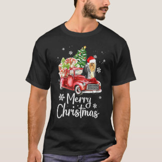Camiseta Yorkshire Terrier Rides Red Truck Natal Pajama