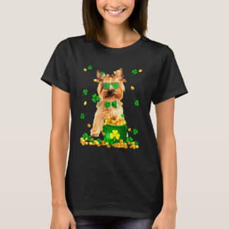 Camiseta Yorkshire Terrier Stpatricks Day Dog Pai Mãe