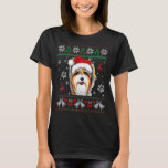 Camiseta Yorkshire Terrier Ugly Christmas Dog Santa Hat Xma<br><div class="desc">Yorkshire Terrier Ugly Christmas Dog Santa Hat Xmas Love Dog</div>