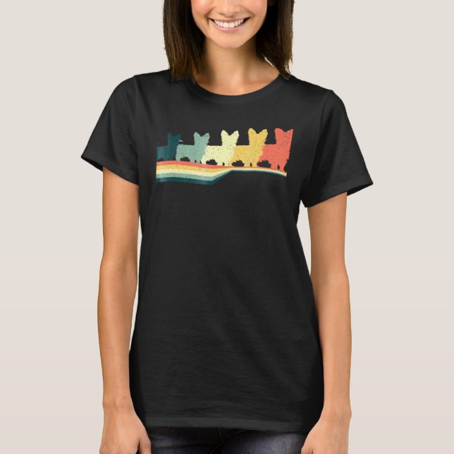 Camiseta Yorkshire Terrier Vintage Estilo de Retro (Frente)