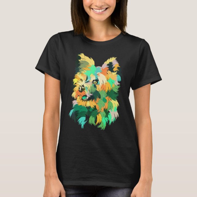 Camiseta Yorkshire Terrier Yorkie Pop (Frente)