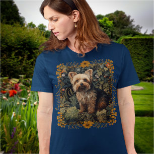 Camiseta Yorkshire Terrier Yorkie William Morris Style