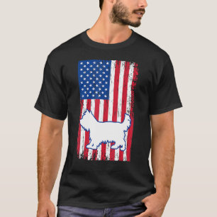 Camiseta Yorkshire Terriers American Flag Usa Patriotic Dog