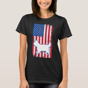 Camiseta Yorkshire Terriers American Flag Usa Patriotic Dog