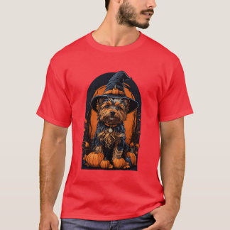 Camiseta Yorkshireerrier com o presente de Bruxo Hat Hallow