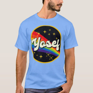 Camiseta Yosef Arco-Íris No Estilo De Vintagem Espacial