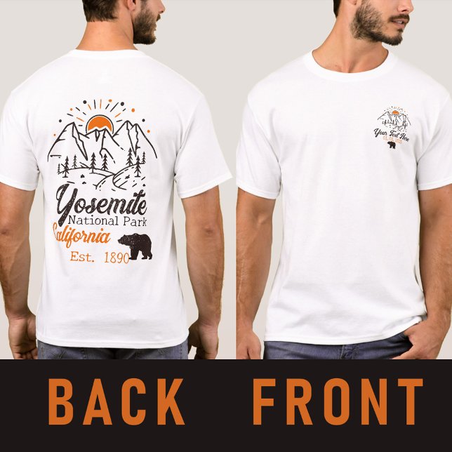 Camiseta Yosemite National Park Bear Minimalista Mountain (Criador carregado)