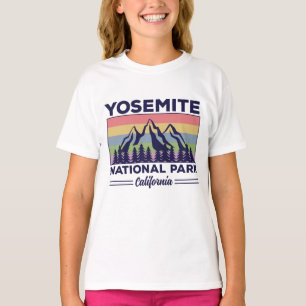 Camiseta Yosemite National Park California Retro Hiking