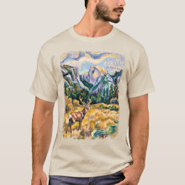 Camiseta Yosemite National Park Half Dome Van Gogh Elk