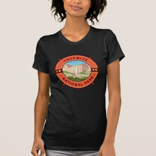 Camiseta Yosemite National Park Retro Compass Emblem