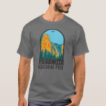 Camiseta Yosemite National Park Sentinel Fall California<br><div class="desc">Yosemite vetor trabalho de arte design. O parque é famoso por suas gigantes sequoias antigas e para o Tunnel View,  a vista icônica da queda de Bridalveil e os penhascos granitos de El Capitan e Half Dome.</div>