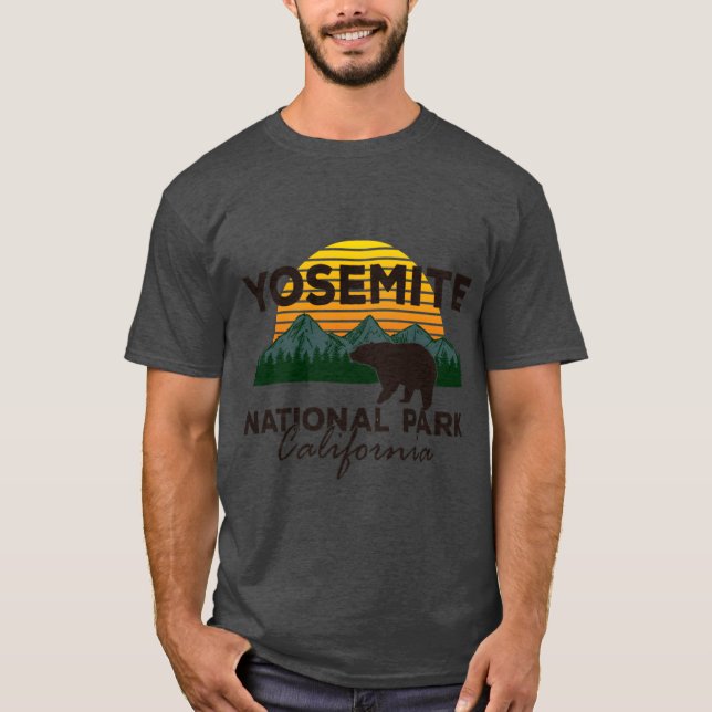 Camiseta Yosemite National Park Sierra Nevada Black Bear Su (Frente)