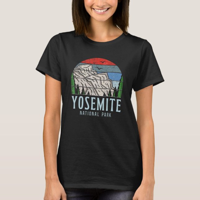 Camiseta Yosemite National Park Valley WPA Style Vintage (Frente)