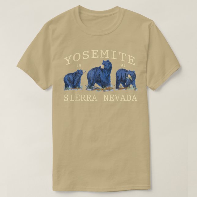 Camiseta Yosemite Sierra Nevada urso 1991 (Frente do Design)