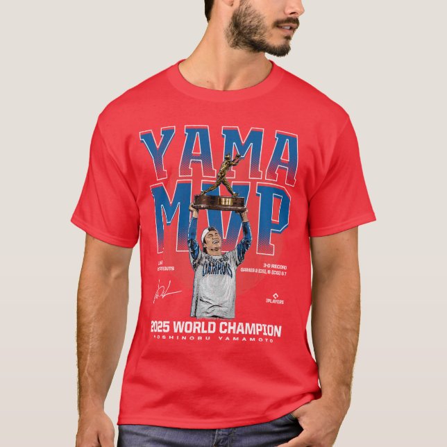 Camiseta Yoshinobu Yamamoto 2025 Los Angeles MVP World Cham (Frente)