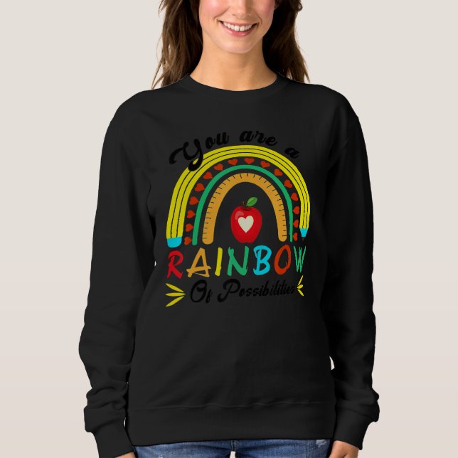 Camiseta You Are A Rainbow Of Possibilities Teaching  Teach (Frente)