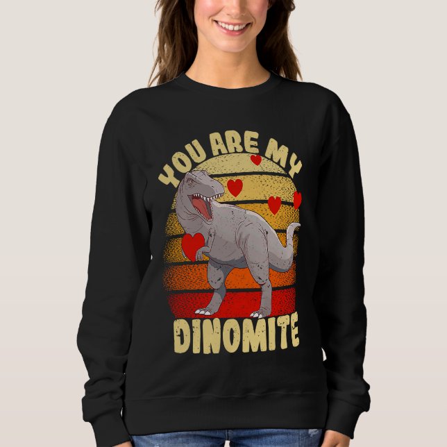 Camiseta You Are My Dinomite Valentine's Day Dinosaur Rex (Frente)