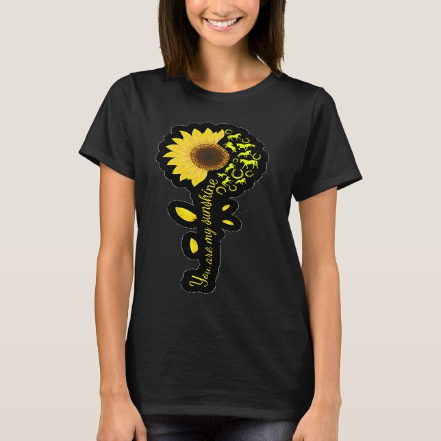 Camiseta You are My Sunshine Horse  Sunflower (Frente)