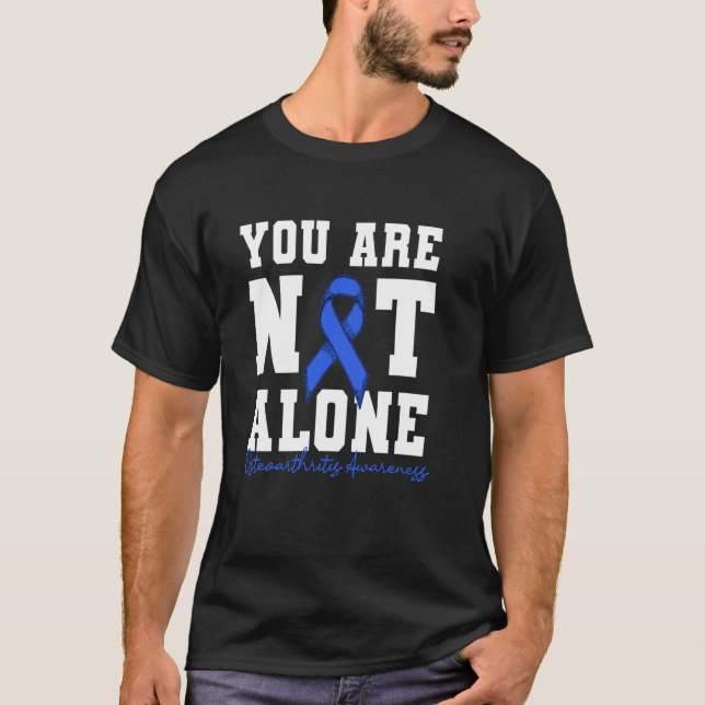 Camiseta You Are Not Alone Osteoarthritis Awareness Blue Ri (Frente)
