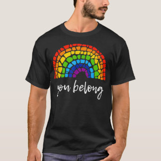 Camiseta You Belong LGBTQ Rainbow Gay Pride
