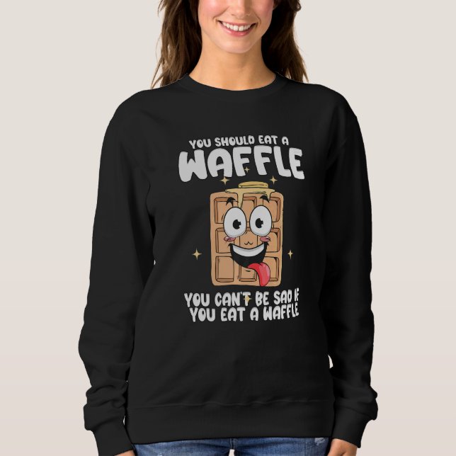 Camiseta You Can't Be Sad If You Eat A WAffle Breakfast Waf (Frente)