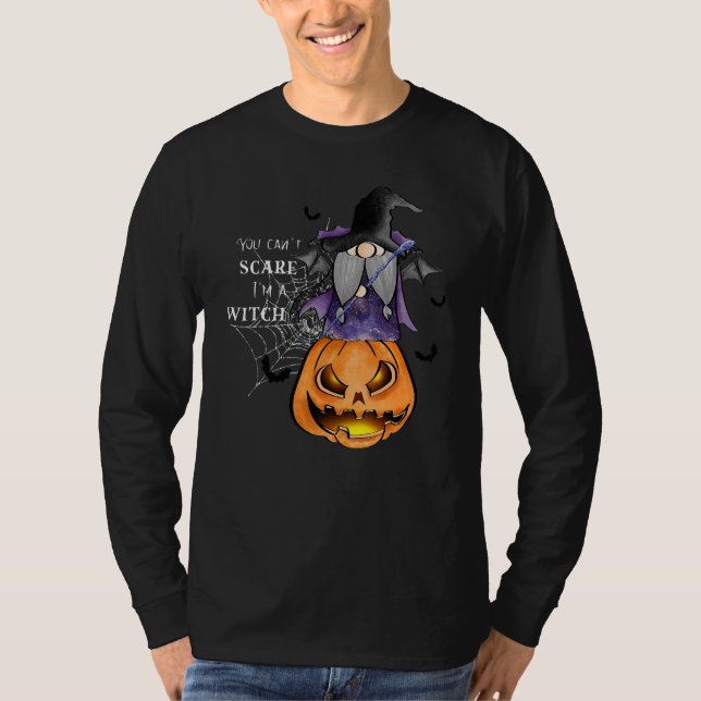 Camiseta You Can't Scare Me Scary I'm A Witch  Halloween Co (Frente)