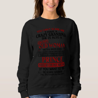 Camiseta You Canu2019t Scare Me I Have A Crazy Grandma Red 