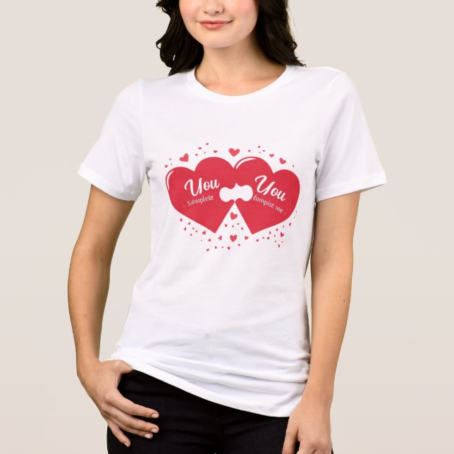 Camiseta You Complete Me Romantic Valentine’s Gift (Frente)