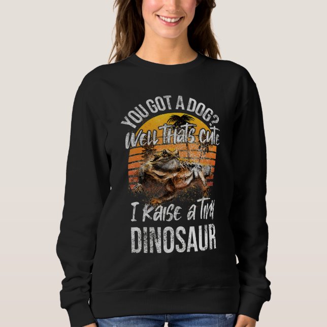 Camiseta You Got A Dog  Raise Tiny Dinosaur Cute Bearded Dr (Frente)
