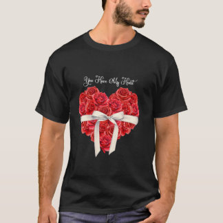 Camiseta You Have My Heart Red Valentines Day