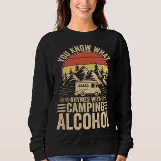 Camiseta You Know What Rhymes With Camping Alcohol Vintage 