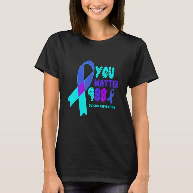 Camiseta You Matter 988 Suicide Prevention Awareness Rainbo (Frente)