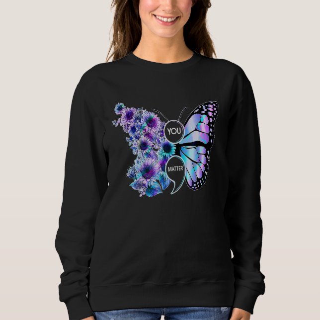 Camiseta You Matter Butterfly Sunflower Suicide Prevention  (Frente)