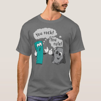 Camiseta You Rock You Rule Great Rocker And Ruler vintage