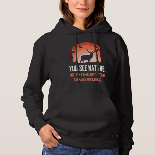 Camiseta You See Nature I See Burgers  Hunting (Frente)