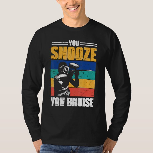 Camiseta You Snooze You Bruise Paintball Game Squad For Men (Frente)