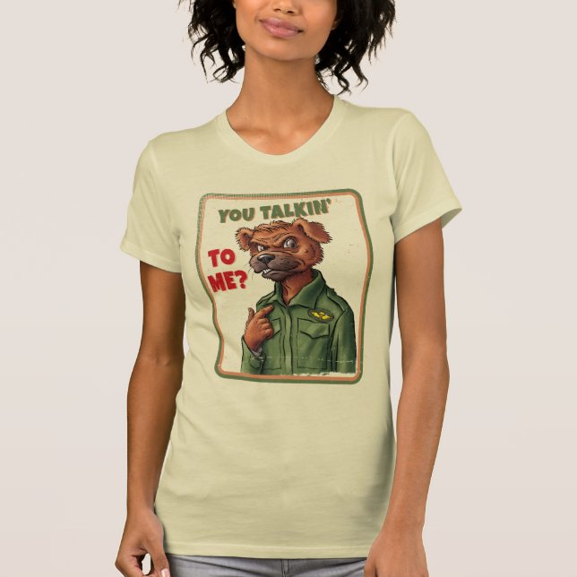 Camiseta You Talkin’ to Me? – Angry Dog Cartoon (Frente)