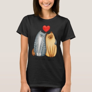 Camiseta You Will Forever Bee My Always Love Cute Cat Coupl