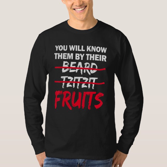 Camiseta You Will Know Them By Their Beard Tzitzit Fruits (Frente)