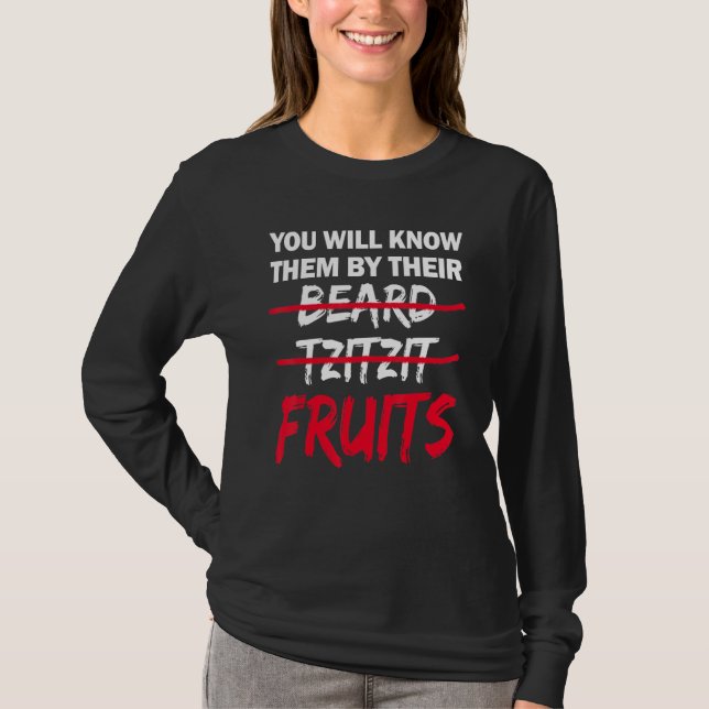 Camiseta You Will Know Them By Their Beard Tzitzit Fruits (Frente)