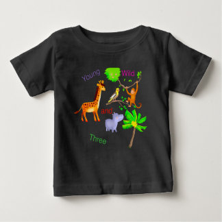 Camiseta youg wild  and three Animals 