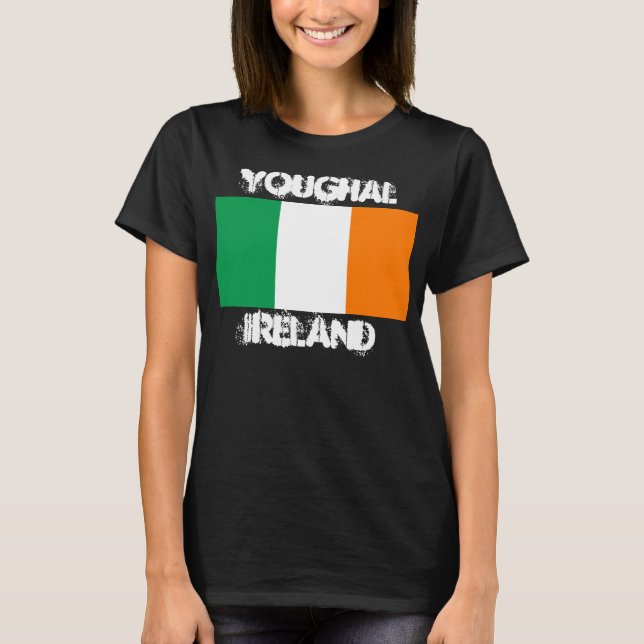 Camiseta Youghal, Irlanda com bandeira irlandesa (Frente)