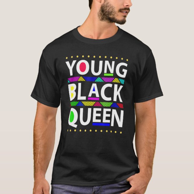 Camiseta Young Black Queen Black History Month Girls Kids (Frente)