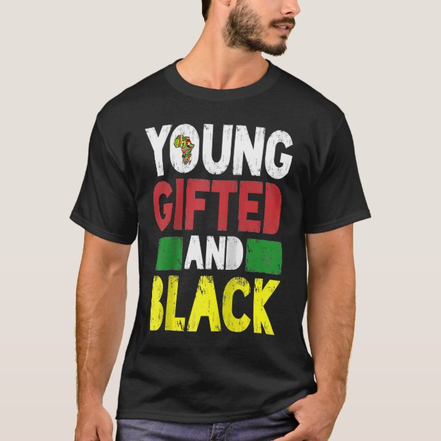 Camiseta Young ed And Black African Pride Black History Mon (Frente)