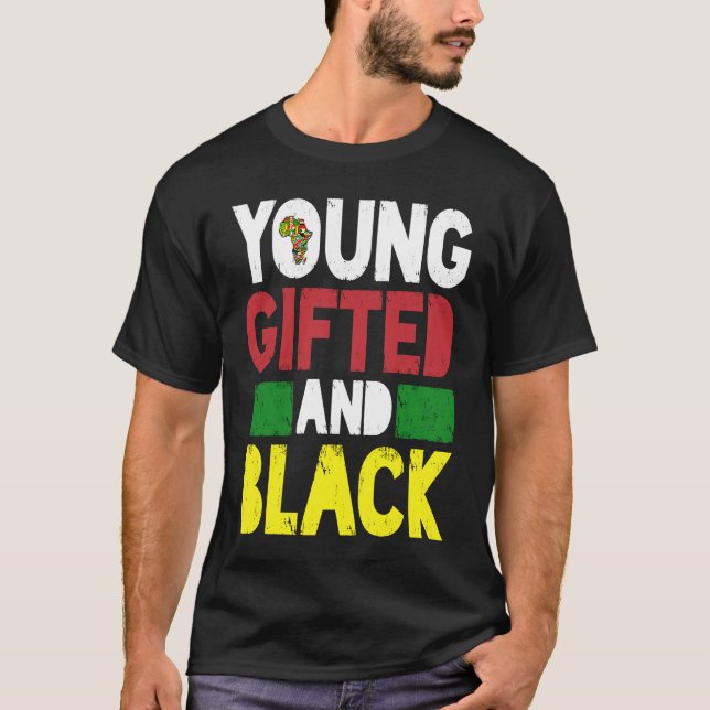 Camiseta Young ed And Black African Pride Black History Mon (Frente)