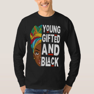 Camiseta Young ed And Black Afro Black History Month Melani