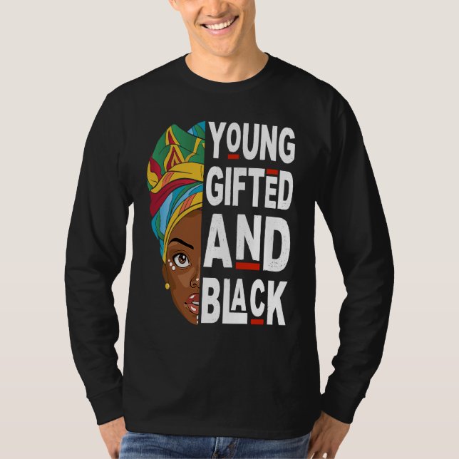 Camiseta Young ed And Black Afro Black History Month Melani (Frente)