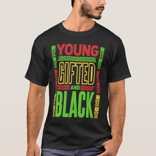 Camiseta Young  ed and Black Black History Month  1 (Frente)